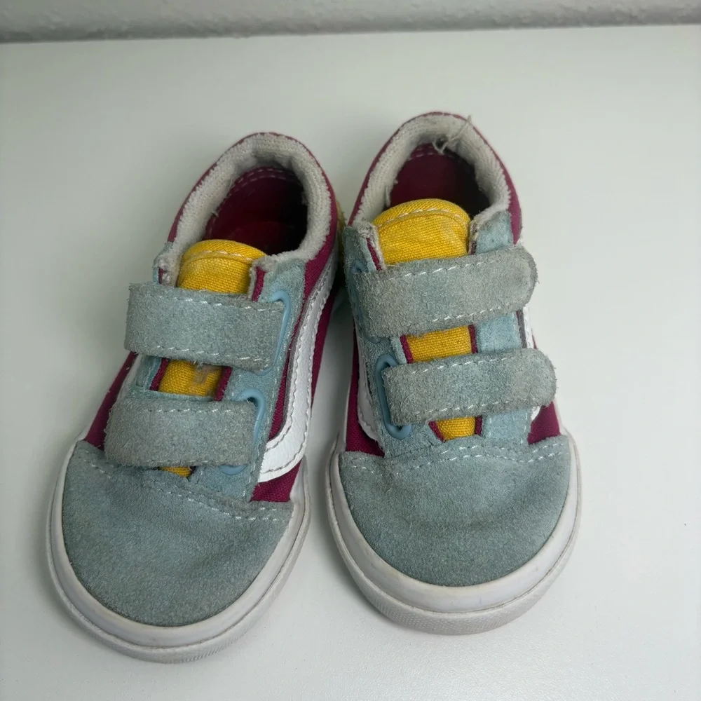 Vans Sneakers Kids Toddler 5 New Old Skool Retro Rainbow Active Casual Shoes - Picture 4 of 7